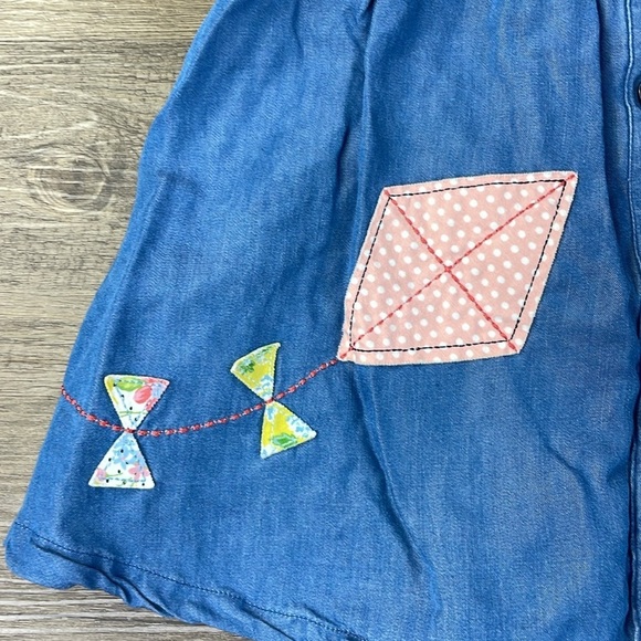Matilda Jane Little Girls Chambray Fly A Kite skirt with liner, size 4 - Picture 4 of 7